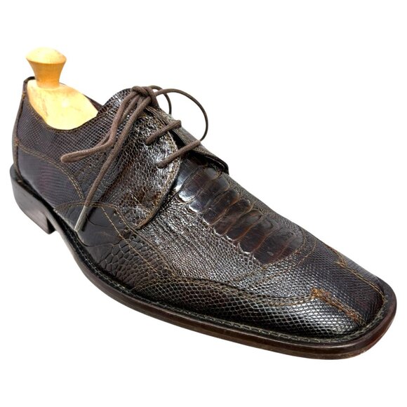 DAVID X Midtown Genuine Lizard Crocodile Dress Oxfords - Picture 3 of 10